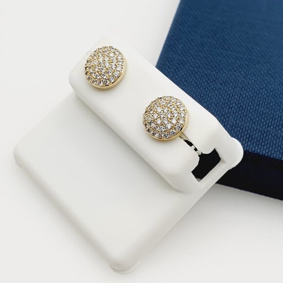 "14K Gold Plated Cubic Zircon Earrings,INUS1BR308 - Picture 4 of 9